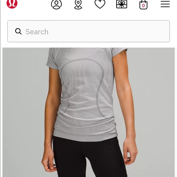 Lululemon black and white swiftly tech size 12 shirt - Picture 6 of 6